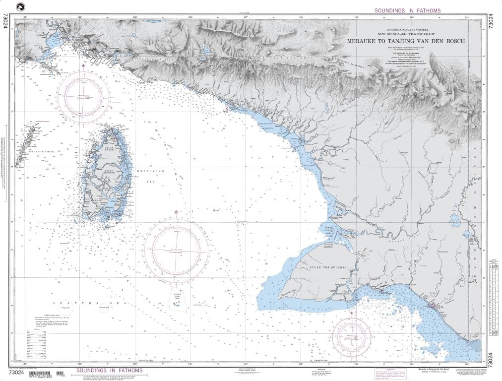 NGA Nautical Chart 73024: Merauke to Tanjung Van Den Bosch