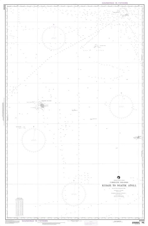 NGA Nautical Chart 81016: Kusaie to Ngatik Atoll (Caroline Islands-North Pacific Ocean)