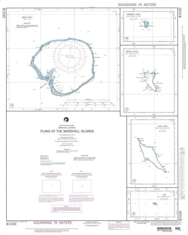 NGA Nautical Chart 81030: Plans of the Marshall Islands A. Ebon Atoll