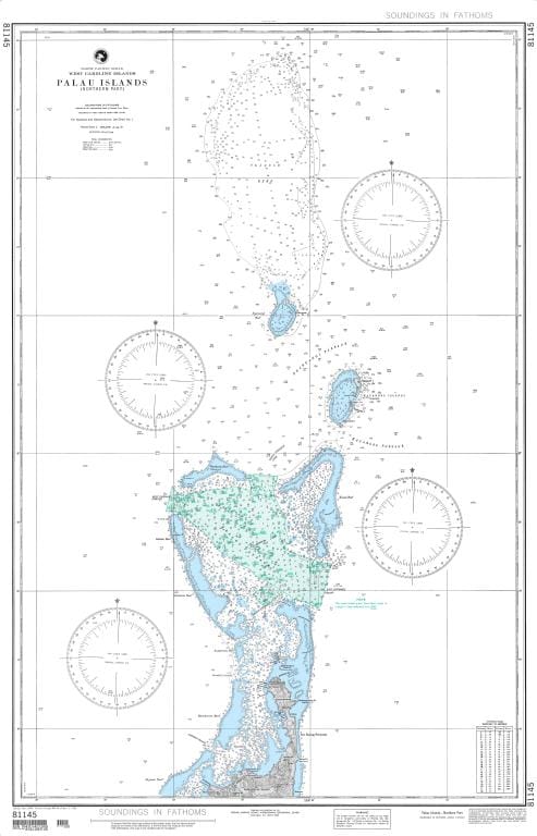 NGA Nautical Chart 81145: Palau Islands (Northern Part)