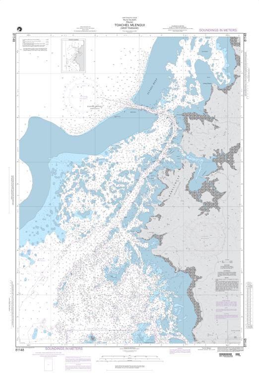 NGA Nautical Chart 81148: Toachel Mlengui (West Passage) (Palau Islands)