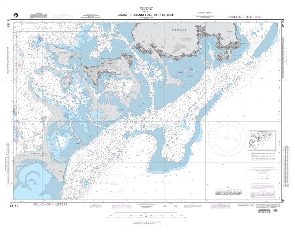 NGA Nautical Chart 81151: Arangel Channel and Koror Road (Palau Islands)