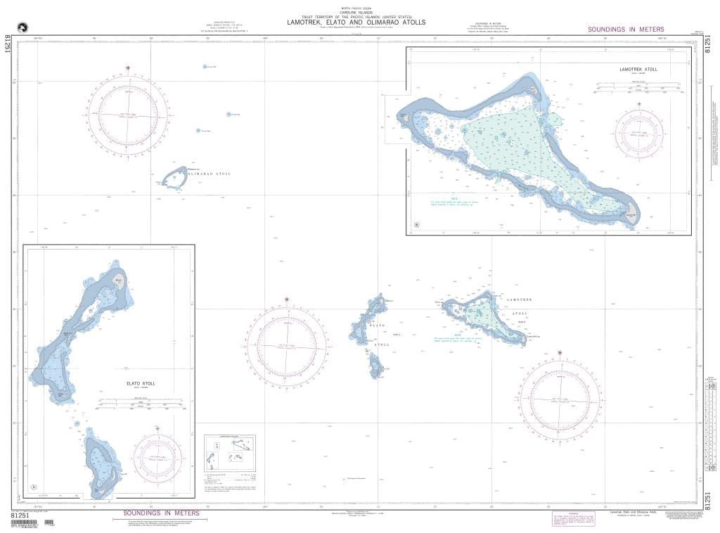 NGA Nautical Chart 81251: Lamotrek, Elato and Olimarao Atolls