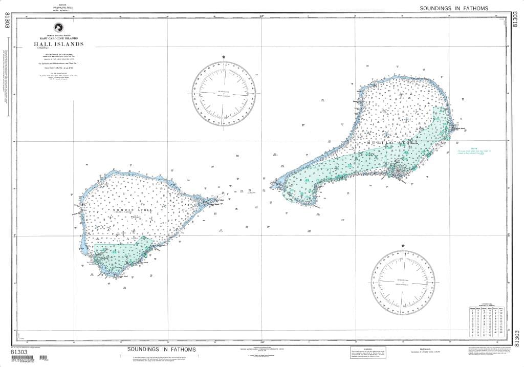 NGA Nautical Chart 81303: Hall (Horn) Islands (East Caroline Islands)