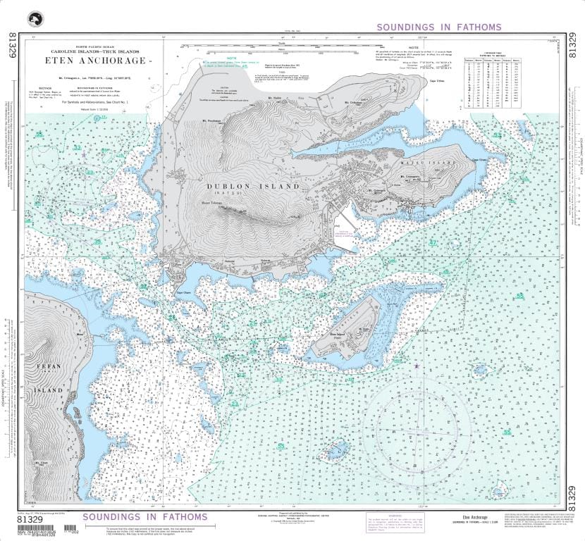 NGA Nautical Chart 81329: Eten Anchorage (Caroline Islands-Truk Islands)