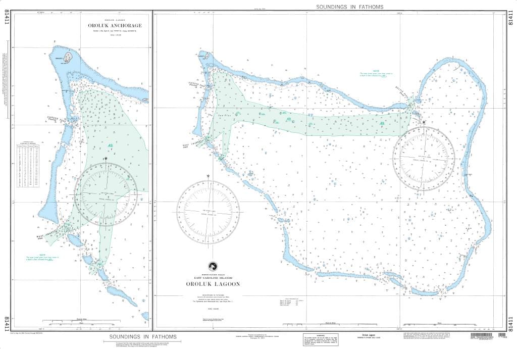 NGA Nautical Chart 81411: Oroluk Lagoon (East Caroline Islands)