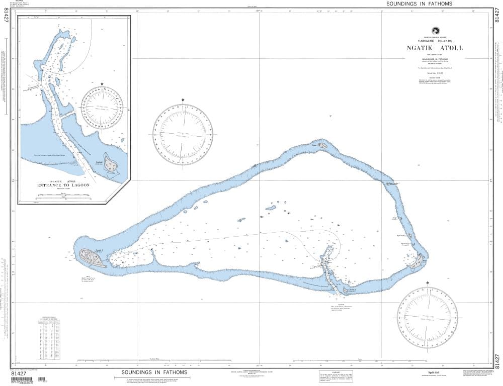 NGA Nautical Chart 81427: Ngatik Atoll (Caroline Islands)