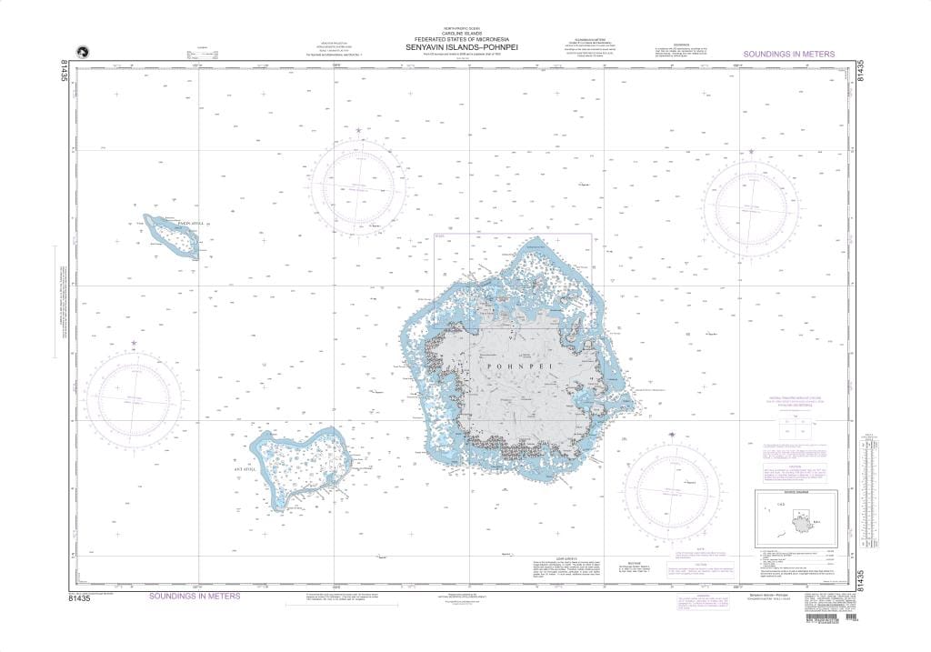 NGA Nautical Chart 81435: Senyavin Islands-Pohnpei (Caroline Islands)