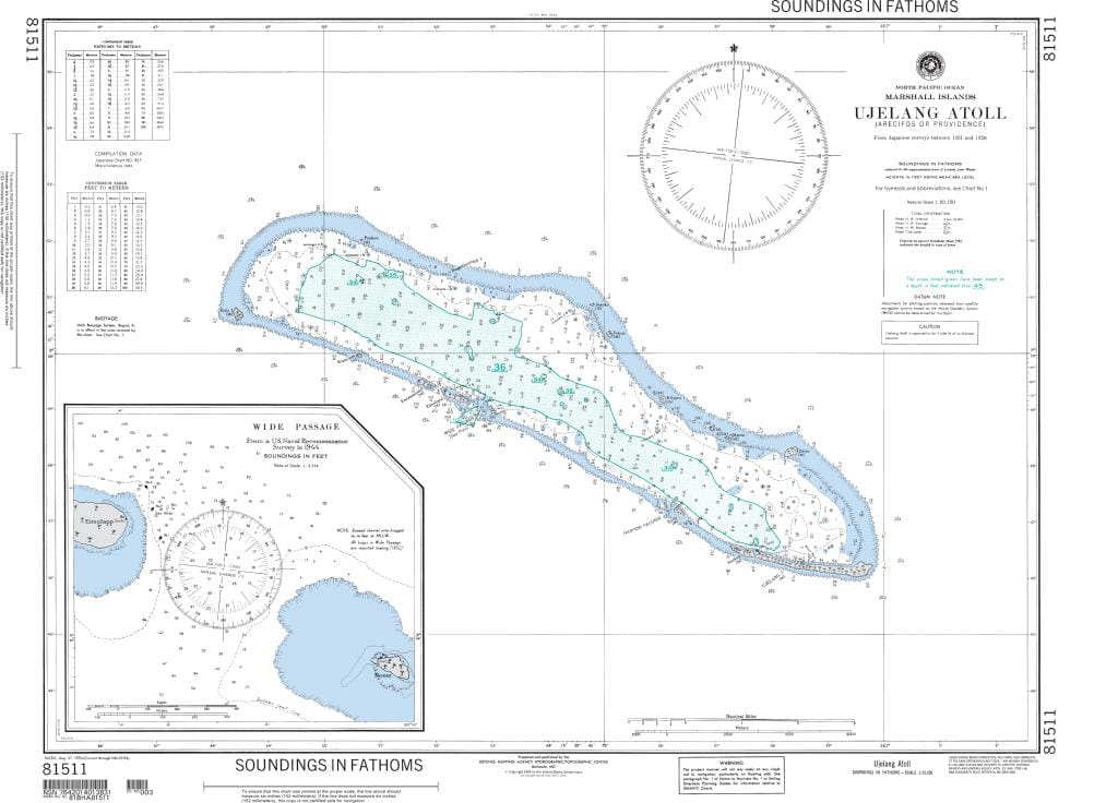 NGA Nautical Chart 81511: Ujelang Atoll (Arecifos or Providence) (Marshall Islands)