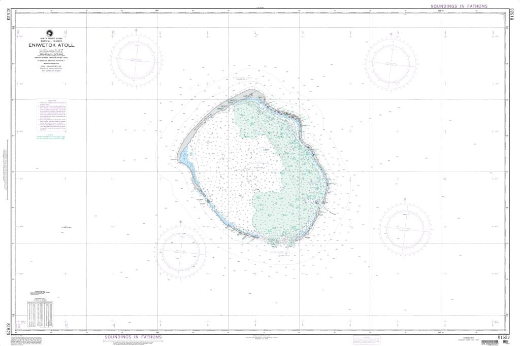 NGA Nautical Chart 81523: Eniwetok Atoll (Marshall Islands)