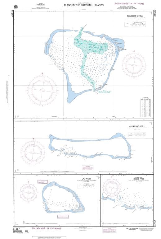 NGA Nautical Chart 81557: Plans in the Marshall Islands A. Rongerik Atoll