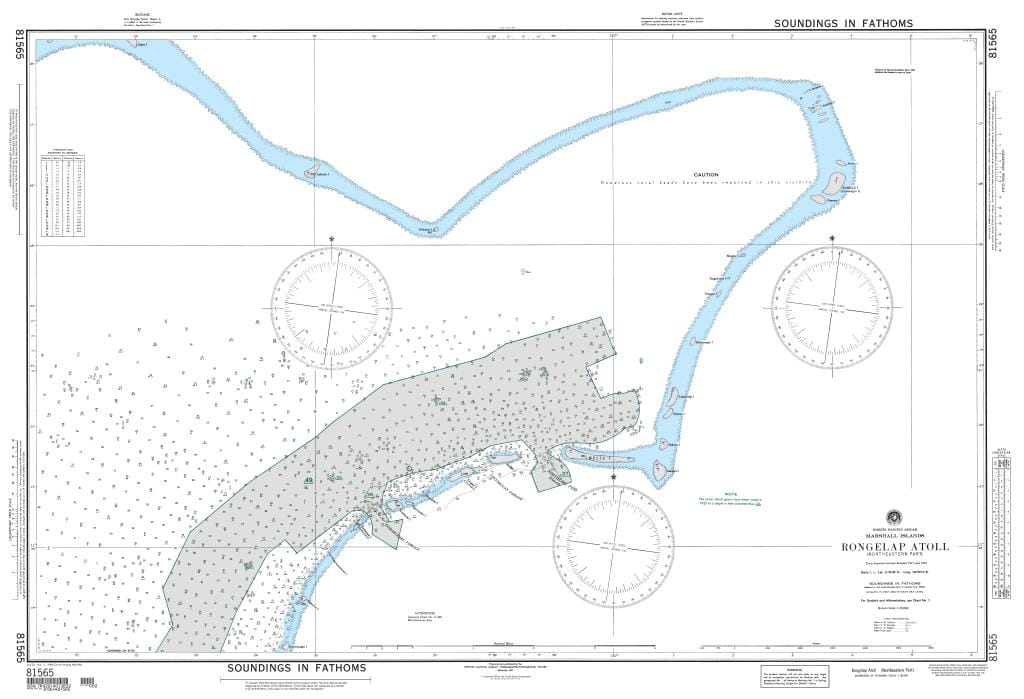 NGA Nautical Chart 81565: Rongelap Atoll, Northeastern Part (Marshall Islands)