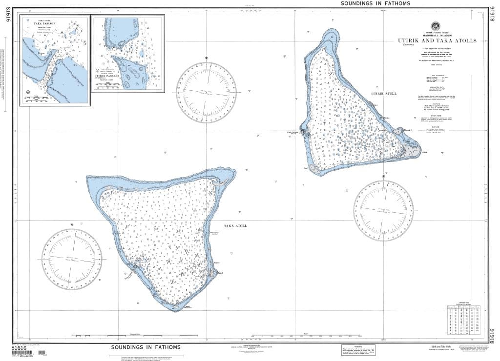 NGA Nautical Chart 81616: Utirik and Taka Atolls (Marshall Islands)