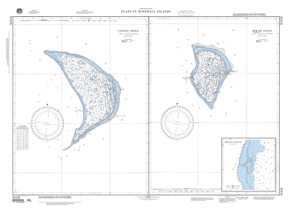 NGA Nautical Chart 81626: Plans in Marshall Islands Taongi Atoll