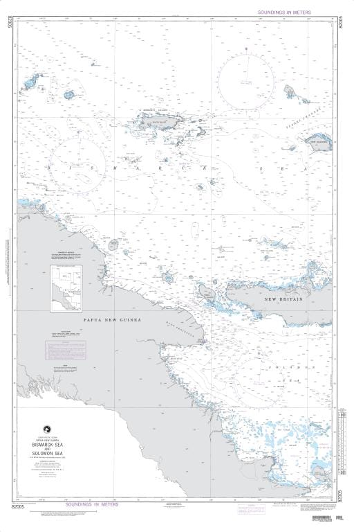 NGA Nautical Chart 82005: Bismarck Sea and Solomon Sea