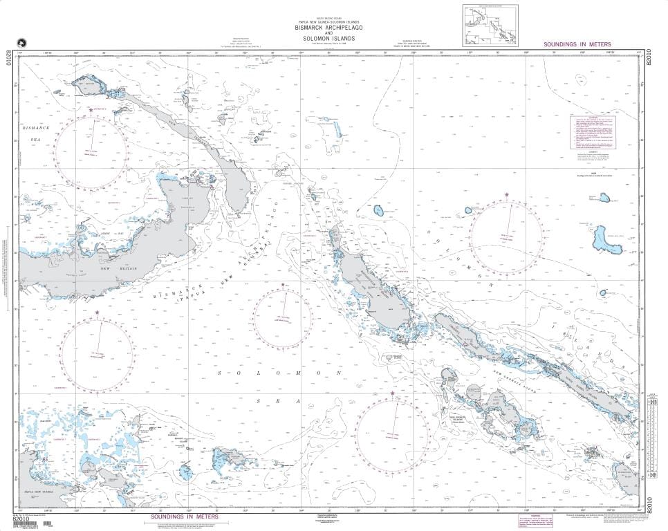 NGA Nautical Chart 82010: Bismarck Archipelago and Solomon Islands