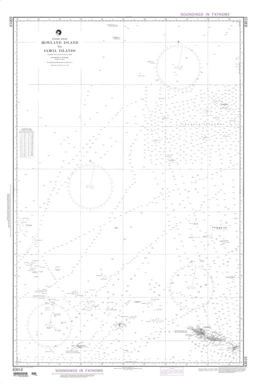 NGA Nautical Chart 83010: Howland Island to Samoa Islands (OMEGA)