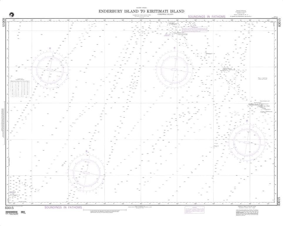 NGA Nautical Chart 83015: Enderbury Island (Phoenix Islands) to Christmas Island (OMEGA)