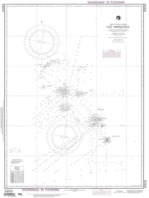 NGA Nautical Chart 83020: Iles Marquises Islands (South Pacific Ocean)