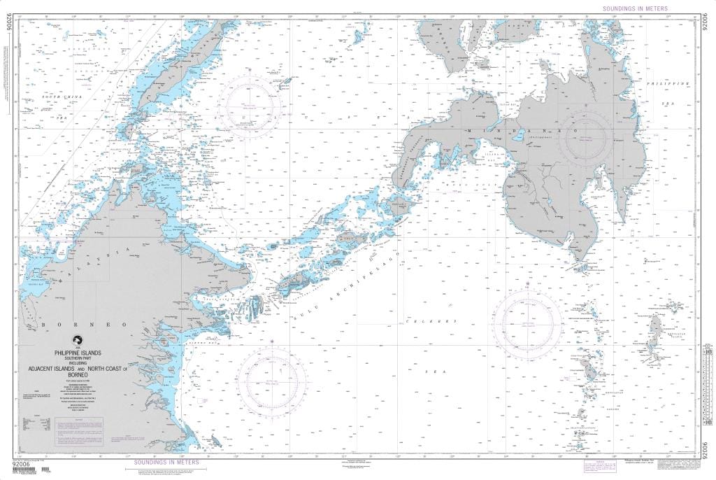 NGA Nautical Chart 92006: Philippine Islands-Southern Part