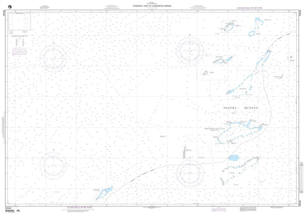 NGA Nautical Chart 93044: Yongshu Jiao to Yongdeng Ansha (South China Sea)
