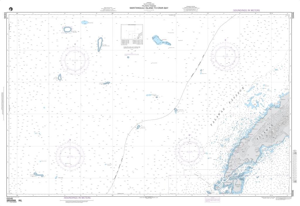 NGA Nautical Chart 93046: Mantangule Island to Eran Bay (Palawan Passage)