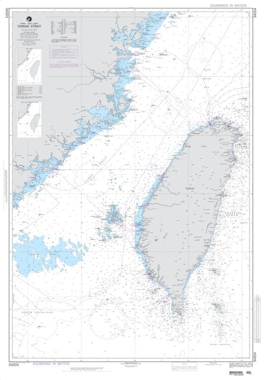 NGA Nautical Chart 94004: Taiwan Strait (China-East Coast)