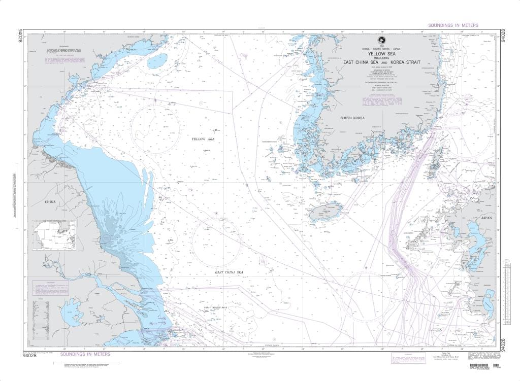 NGA Nautical Chart 94028: Yellow Sea including the East China Sea and Korea Strait