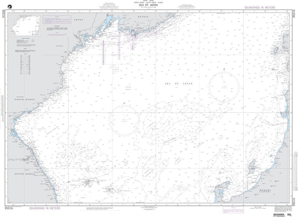 NGA Nautical Chart 95016: Sea of Japan