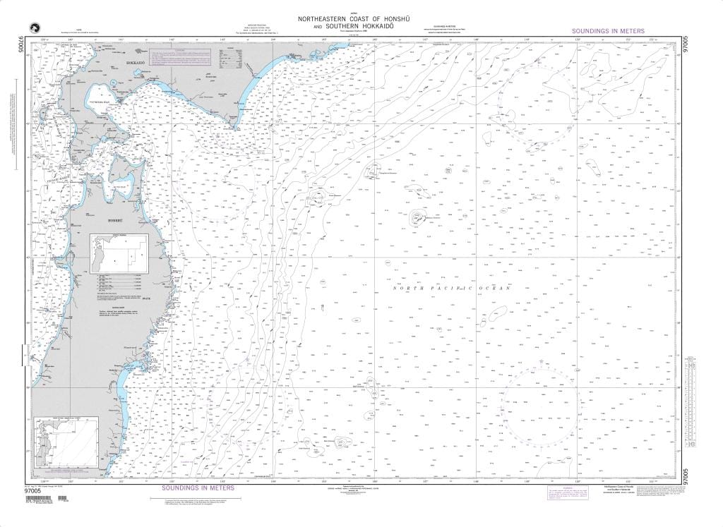 NGA Nautical Chart 97005: Northeastern Coast of Honshu and Southern Hokkaido