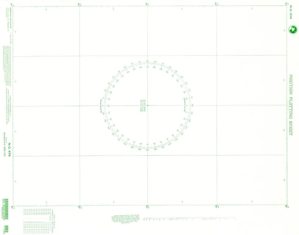 NGA Nautical Chart 974: Plotting Chart 974