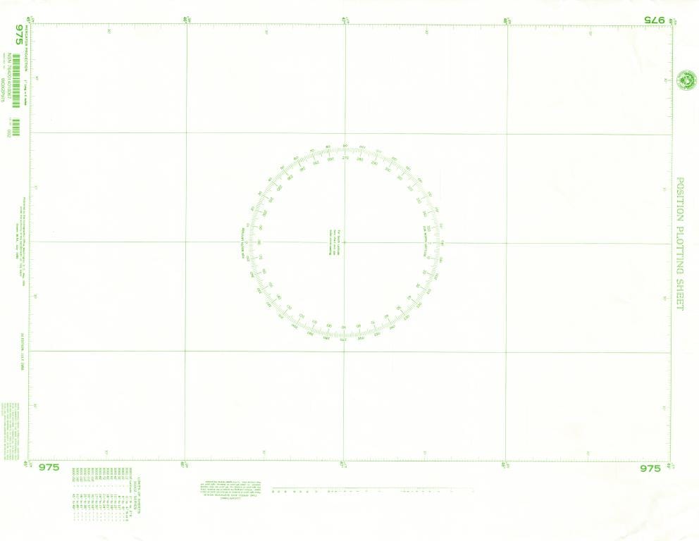 NGA Nautical Chart 975: Plotting Chart 975