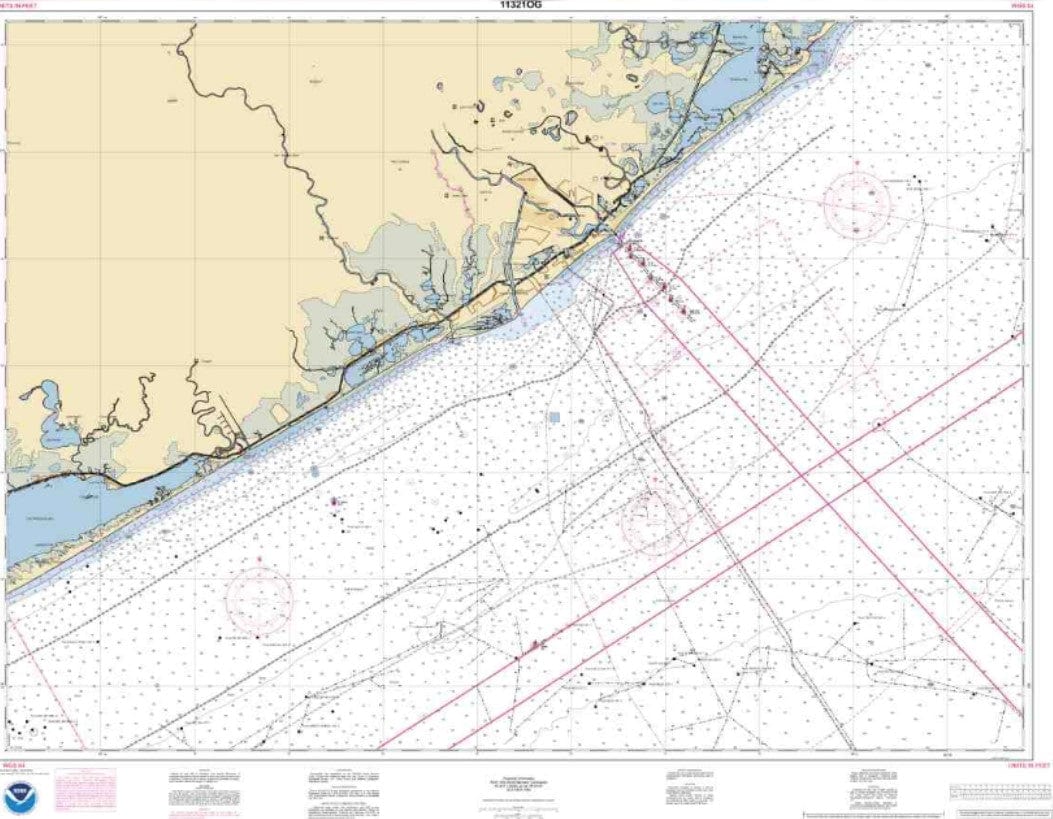 NOAA Nautical Chart 11321 San Luis Pass to East Matagorda Bay Amnautical