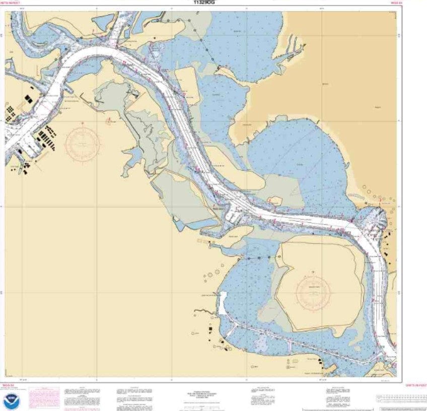 Channel View Chart NOAA Nautical Chart 11329: Houston Ship Channel - Amnautical