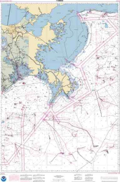 NOAA Nautical Chart 11366: Approaches to Mississippi River