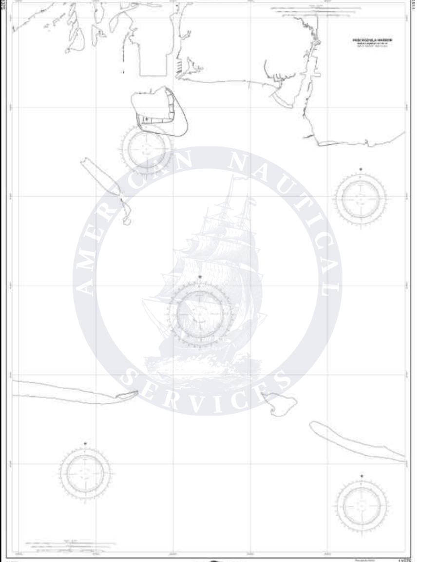 NOAA Chart 11375 Pascagoula Harbor Amnautical