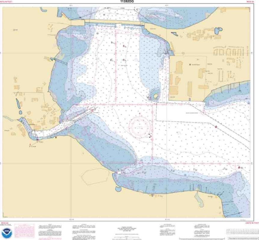NOAA Chart 11392 St. Andrew Bay Bear Point to Sulpher Point Amnautical