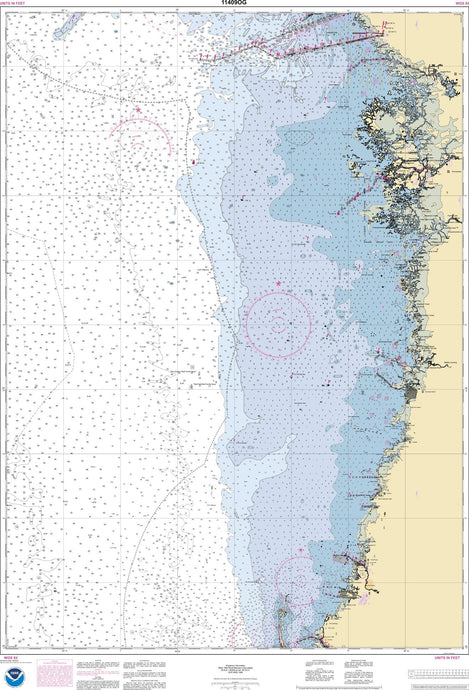 NOAA Nautical Chart 11409: Anclote Keys to Crystal River