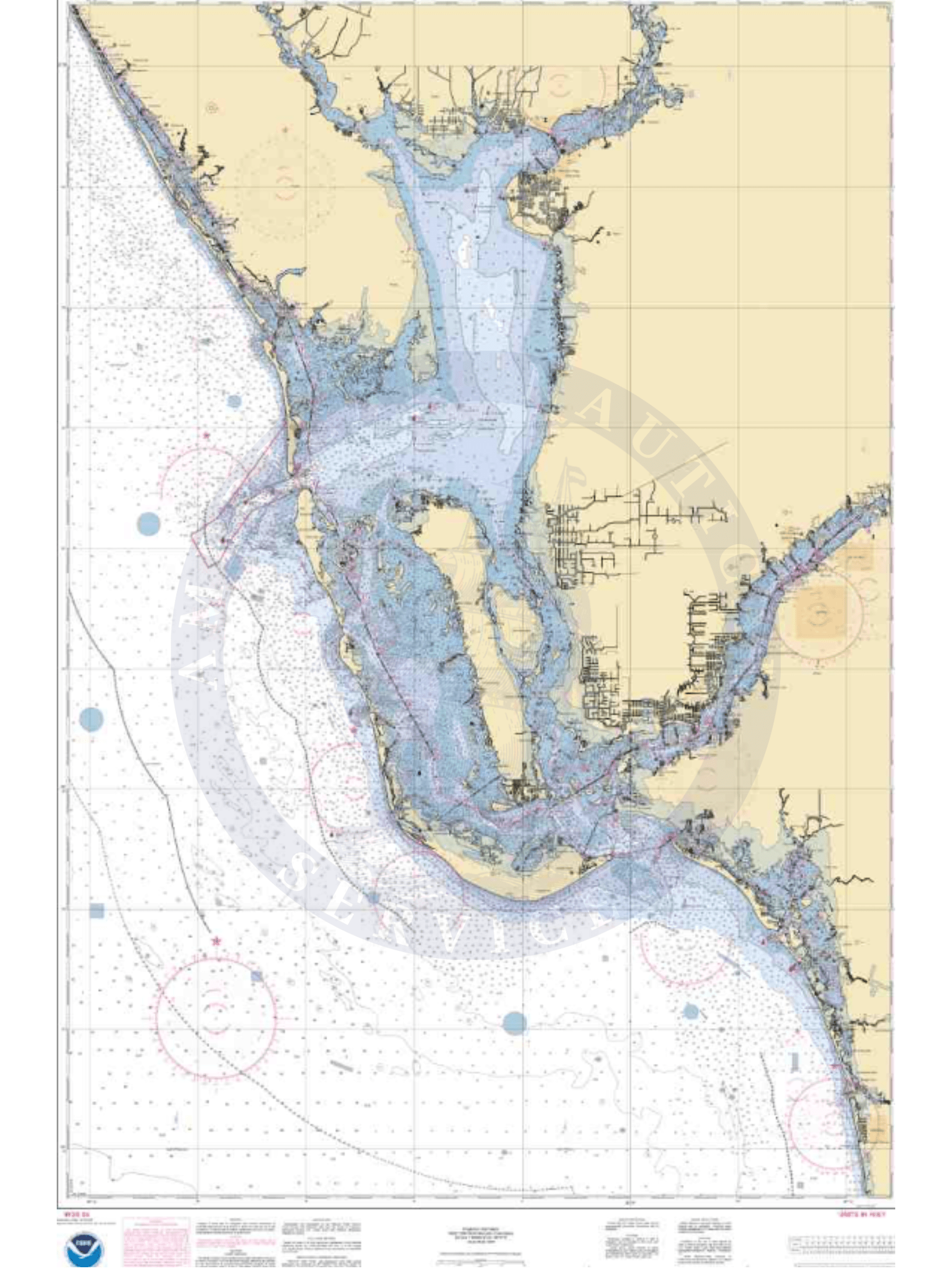 NOAA Nautical Chart 11426: Estero Bay to Lemon Bay, including Charlotte Harbor;Continuation of Peace River