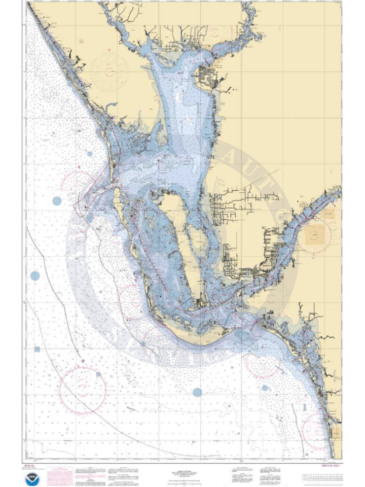 NOAA Chart 11426 Estero to Lemon Bay Amnautical