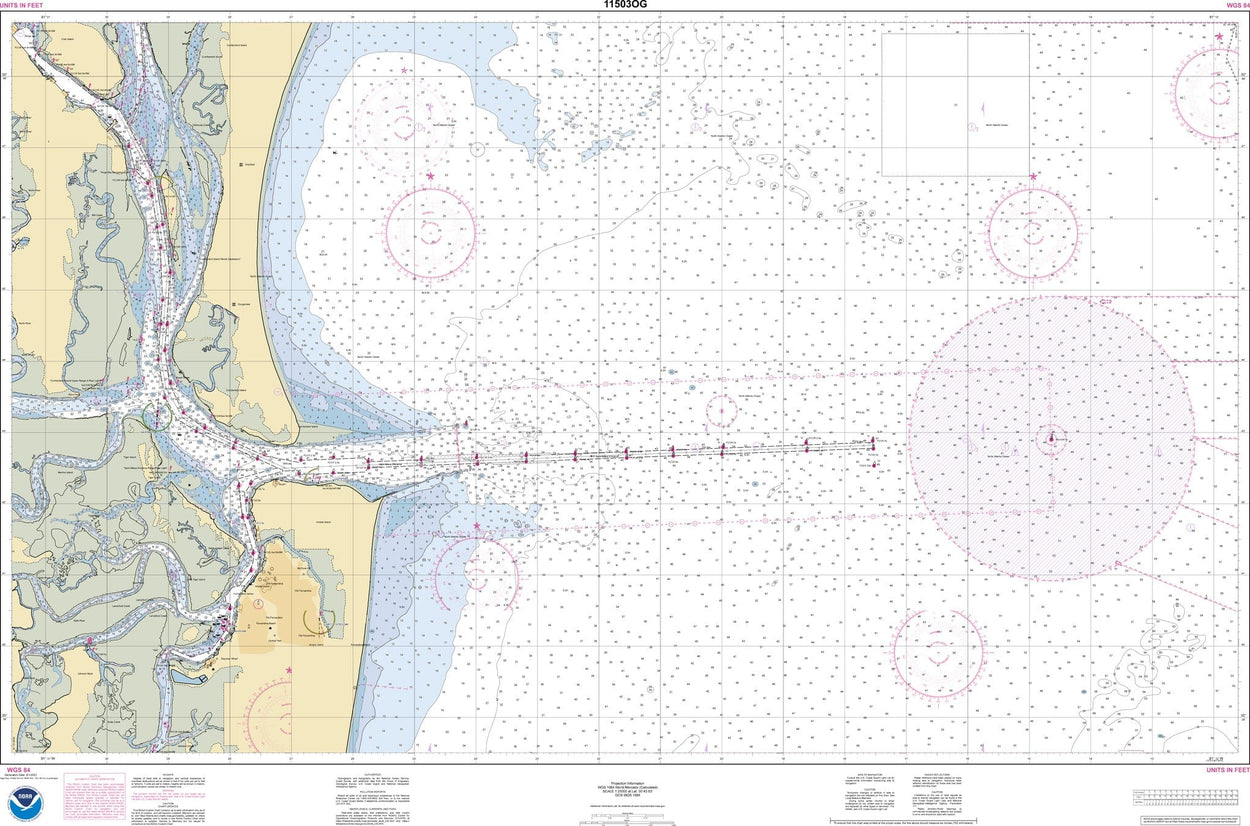 NOAA Nautical Chart 11503 St. Marys Entrance Cumberland Sound and Kin