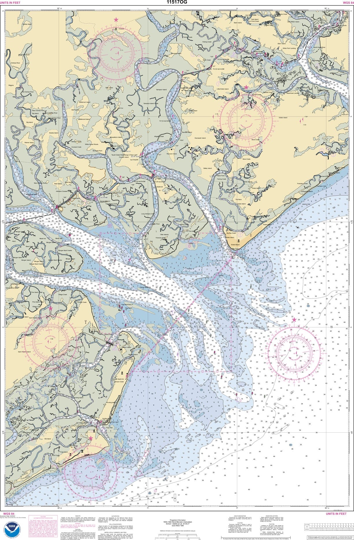 NOAA Nautical Chart 11517: St. Helena Sound