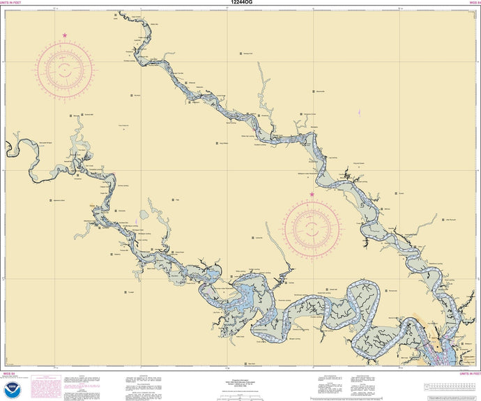 NOAA Nautical Chart 12244: Pamunkey And Mattaponi Rivers