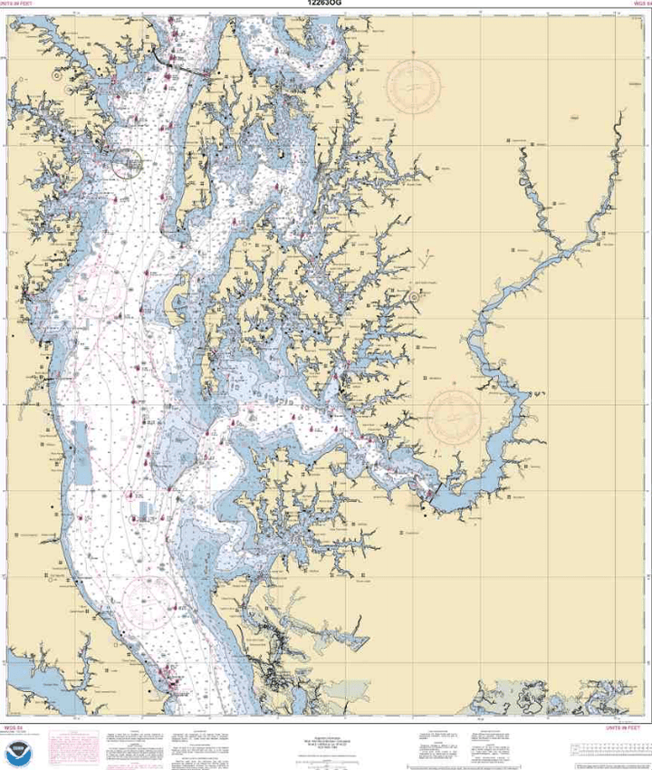 NOAA Nautical Chart 12263: Chesapeake Bay Cove Point - Amnautical