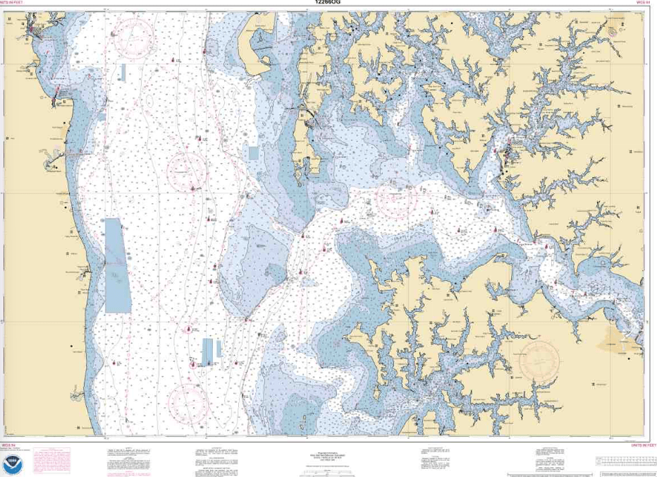 NOAA Choptank River Chart 12266 Chesapeake Bay Choptank River Amnautical