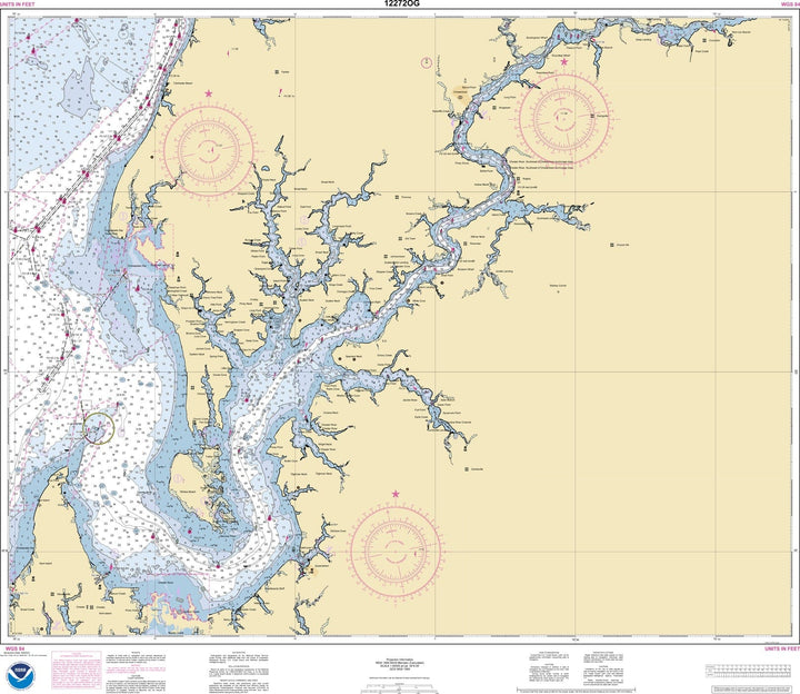 NOAA Nautical Chart 12272 Chester River; Kent Island Narrows, Rock Ha