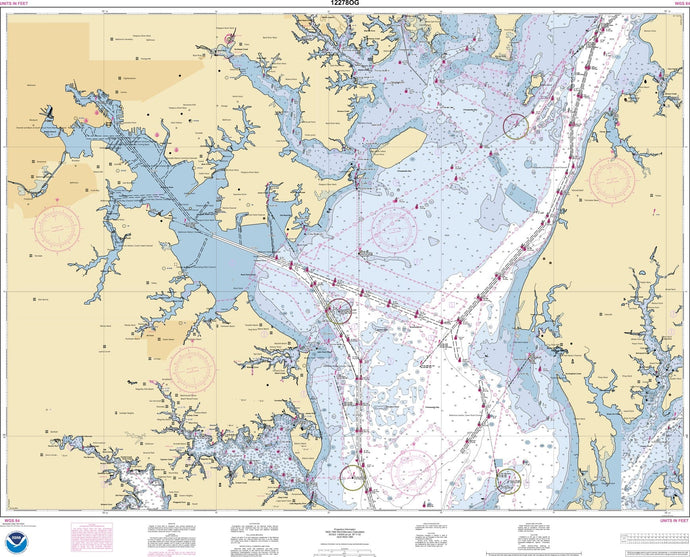 NOAA Nautical Chart 12278: Chesapeake Bay Approaches to Baltimore Harbor