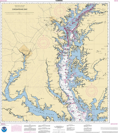 NOAA Nautical Chart 12280: Chesapeake Bay North Part