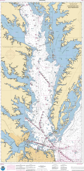 NOAA Chesapeake Bay Nautical Chart 12280 | NOAA Chart 12280 | NOAA Map ...