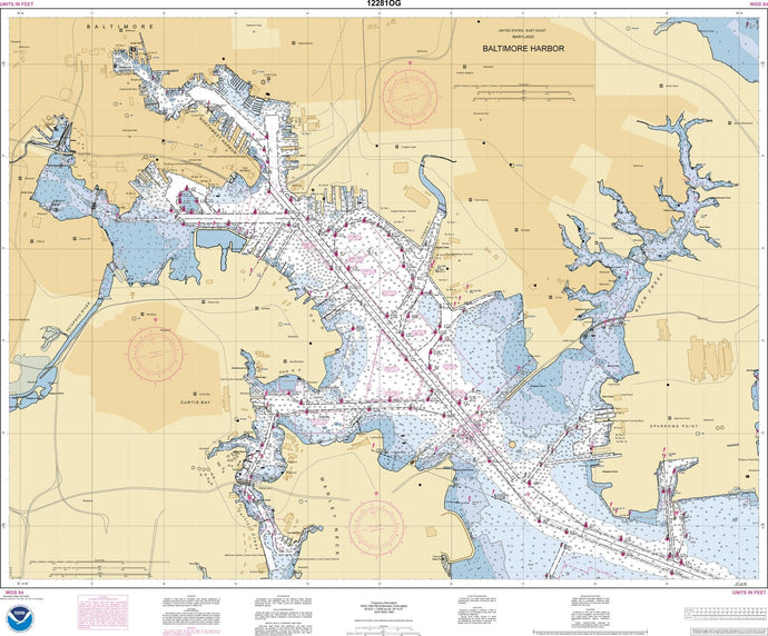 NOAA Nautical Chart 12281: Baltimore Harbor